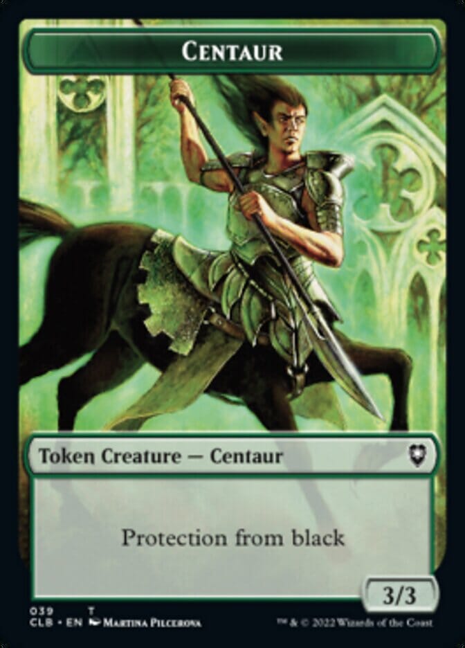 Horror // Centaur Double-Sided Token [Commander Legends: Battle for Baldur's Gate Tokens] MTG Single Magic: The Gathering  | Multizone: Comics And Games