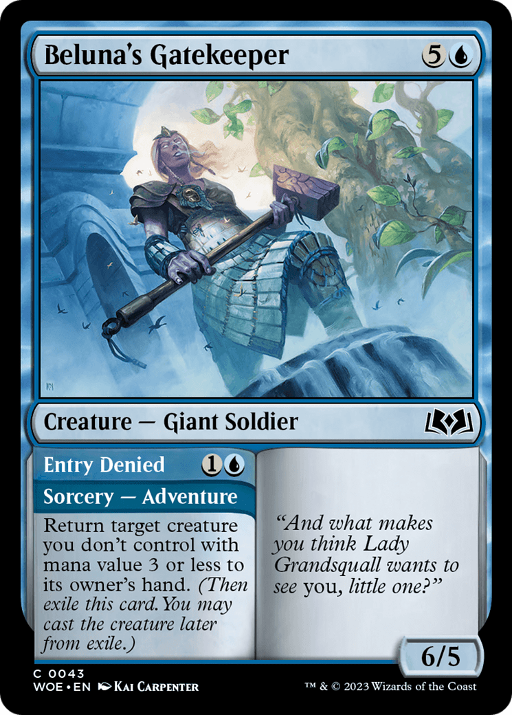 Beluna's Gatekeeper // Entry Denied [Wilds of Eldraine] MTG Single Magic: The Gathering  | Multizone: Comics And Games