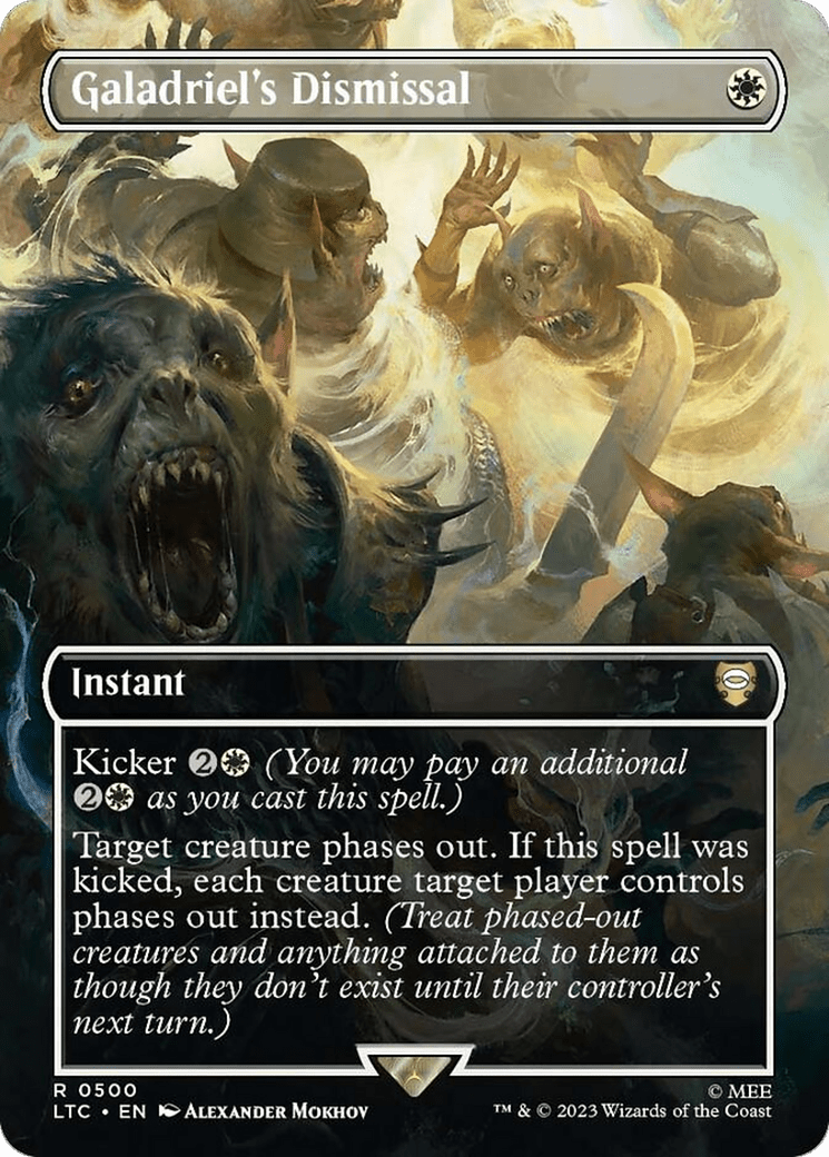Galadriel's Dismissal (Borderless) [The Lord of the Rings: Tales of Middle-Earth Commander] MTG Single Magic: The Gathering  | Multizone: Comics And Games