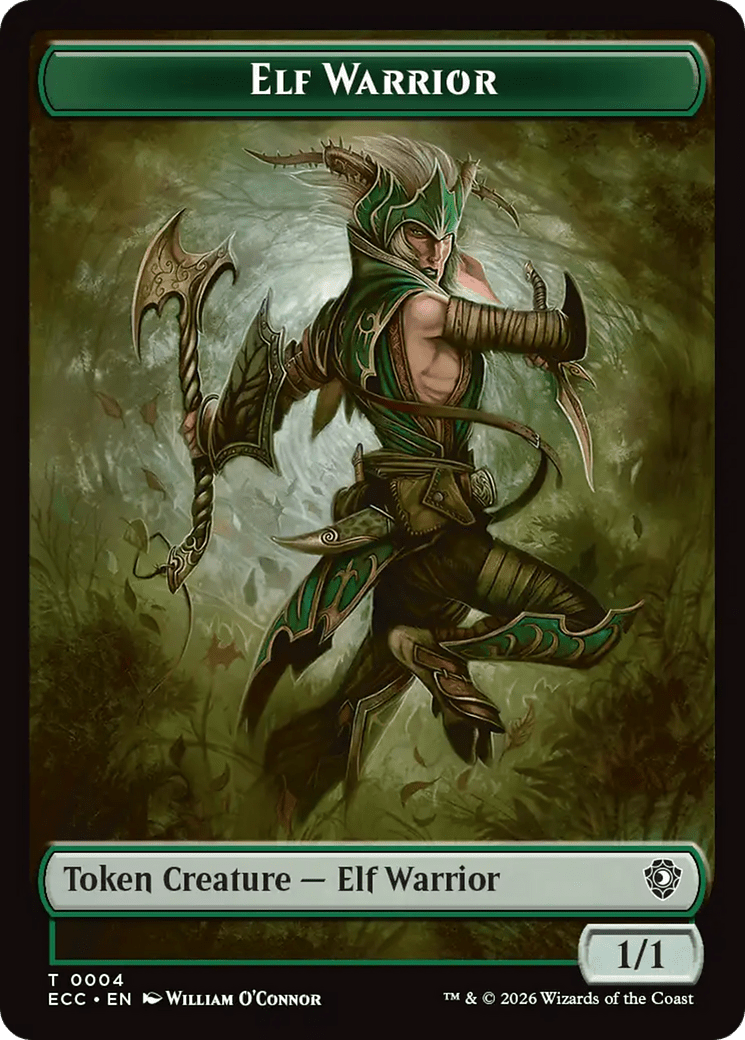 Elf Warrior (0004) // Plant (0005) Double-Sided Token [Lorwyn Eclipsed Tokens] MTG Single Magic: The Gathering  | Multizone: Comics And Games