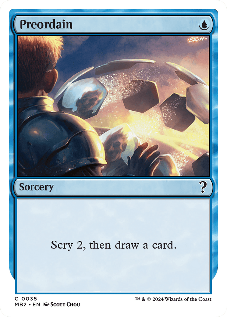 Preordain (White Border) [Mystery Booster 2] MTG Single Magic: The Gathering  | Multizone: Comics And Games