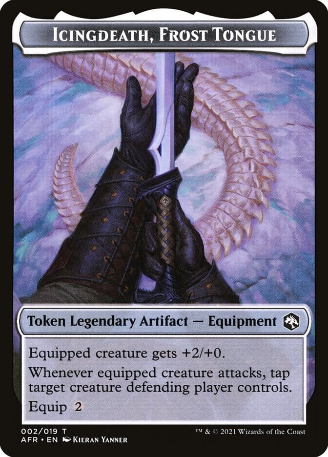 Treasure // Icingdeath, Frost Tongue Double-Sided Token [Dungeons & Dragons: Adventures in the Forgotten Realms Tokens] MTG Single Magic: The Gathering  | Multizone: Comics And Games