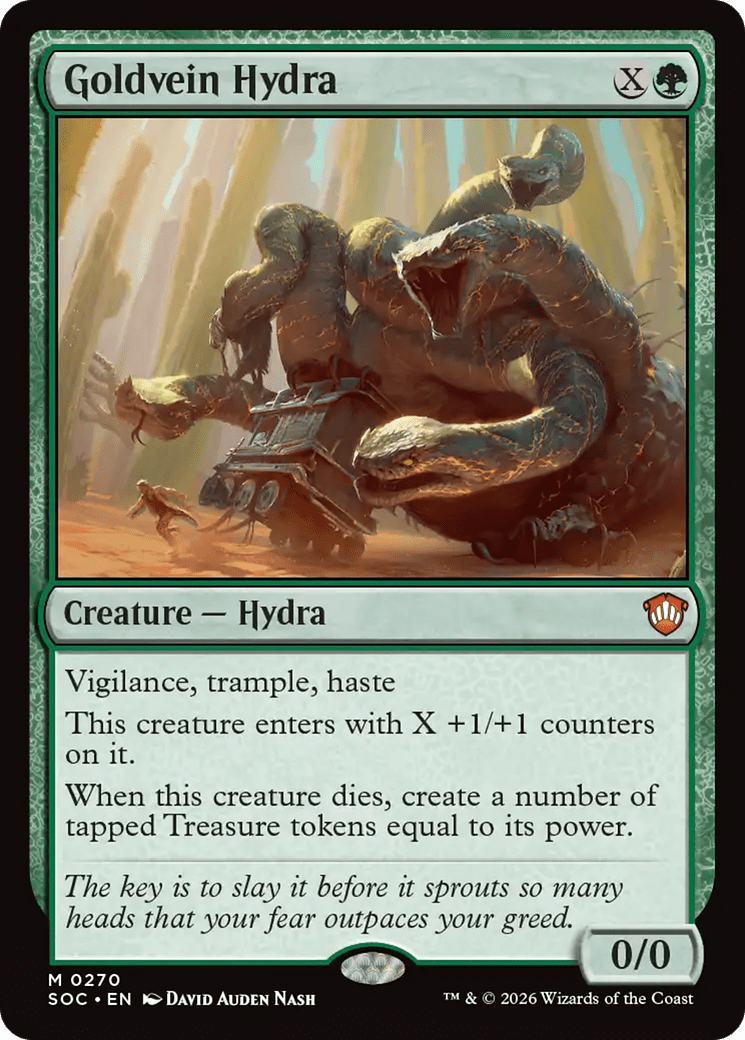 Goldvein Hydra [Secrets of Strixhaven Commander] MTG Single Magic: The Gathering  | Multizone: Comics And Games