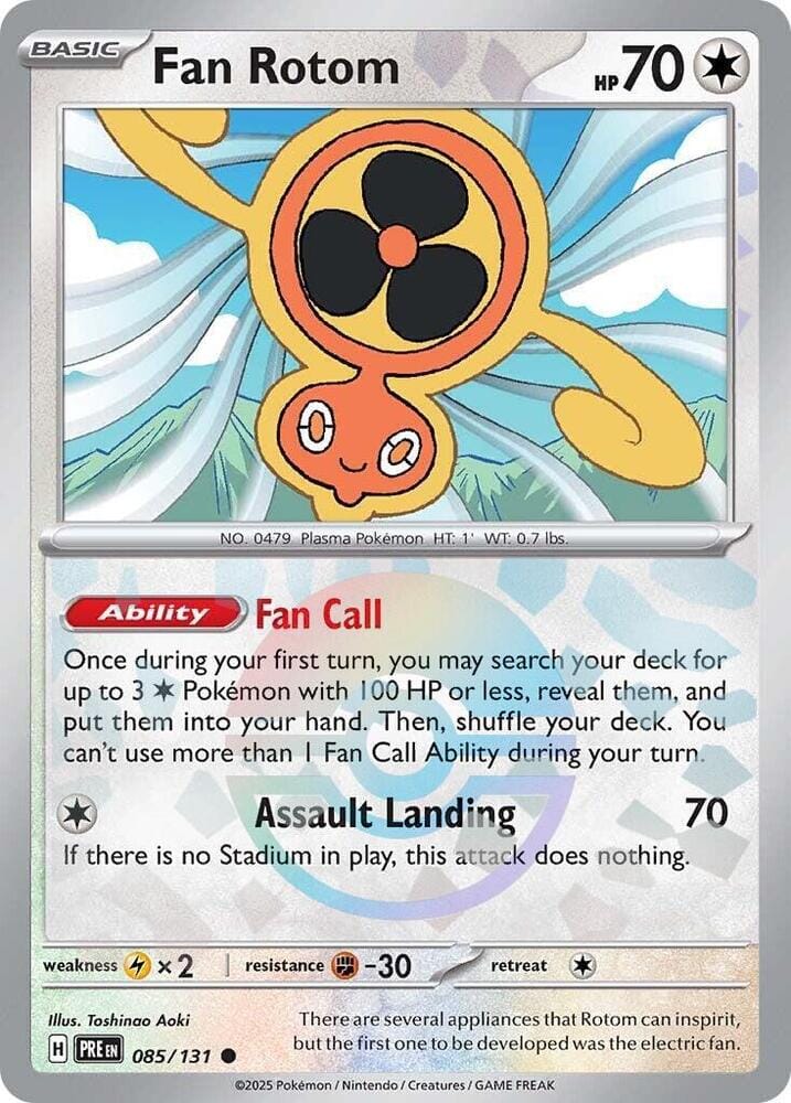 Fan Rotom (085/131) (Poke Ball Pattern) [Scarlet & Violet: Prismatic Evolutions] Pokemon Single Pokémon  | Multizone: Comics And Games