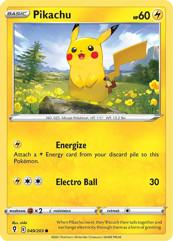 Pikachu (049/203) [Sword & Shield: Evolving Skies] Pokemon Single Pokémon  | Multizone: Comics And Games