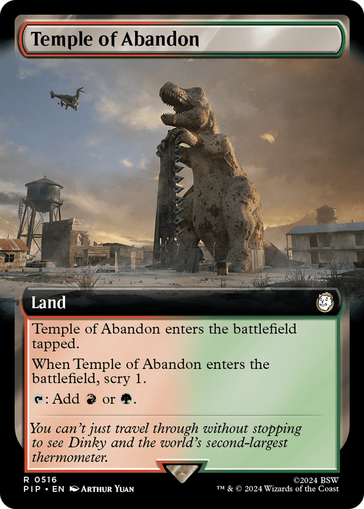 Temple of Abandon (Extended Art) [Fallout] MTG Single Magic: The Gathering  | Multizone: Comics And Games