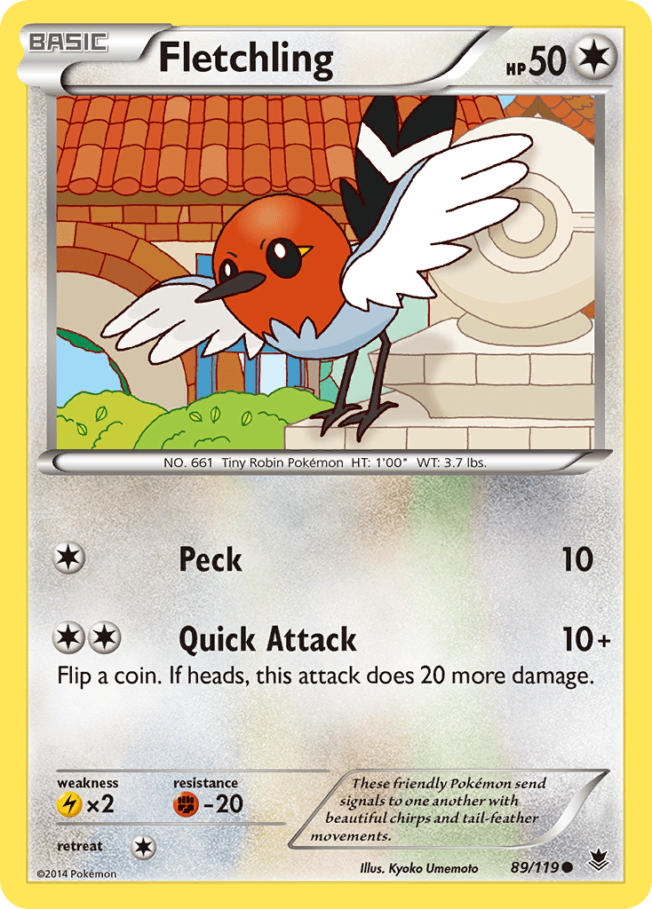 Fletchling (89/119) [XY: Phantom Forces] Pokemon Single Pokémon  | Multizone: Comics And Games