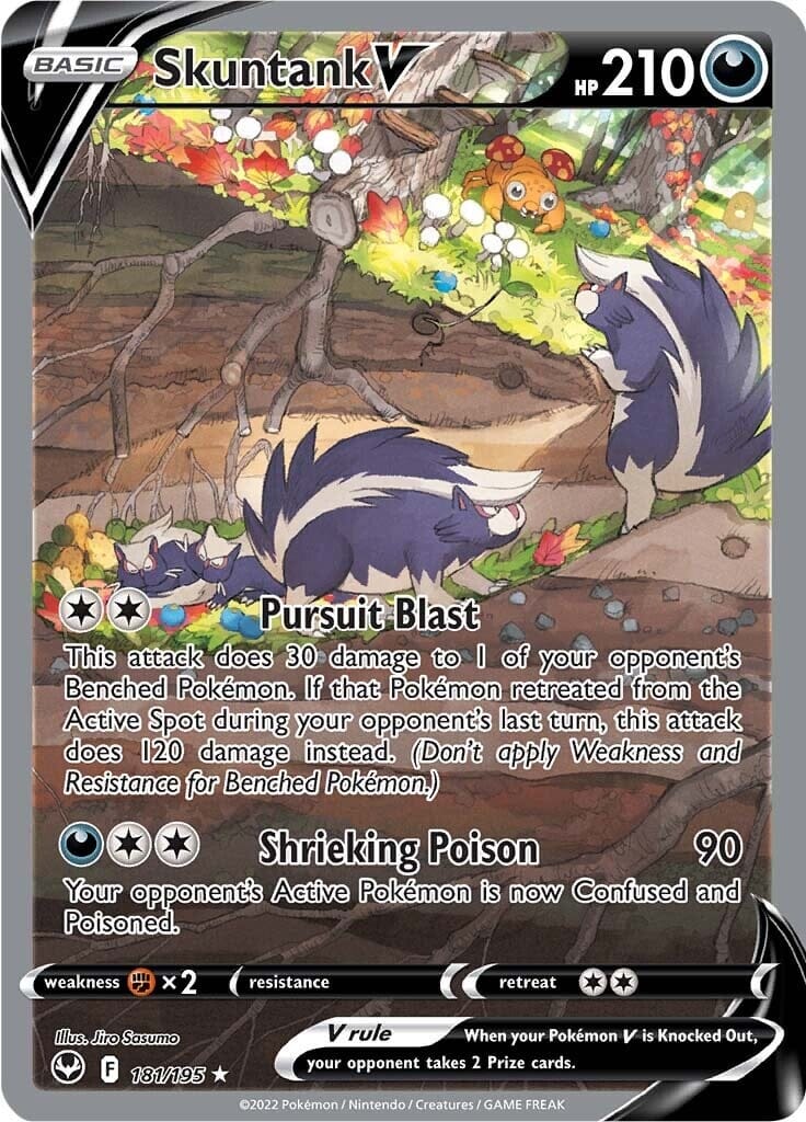 Skuntank V (181/195) [Sword & Shield: Silver Tempest] Pokemon Single Pokémon  | Multizone: Comics And Games