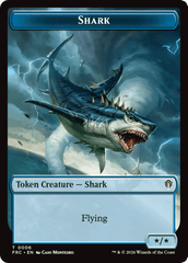 Warrior // Shark Double-Sided Token [Reality Fracture Commander Tokens] MTG Single Magic: The Gathering  | Multizone: Comics And Games