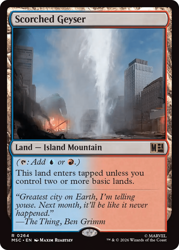 Scorched Geyser [Marvel Super Heroes Commander] MTG Single Magic: The Gathering  | Multizone: Comics And Games