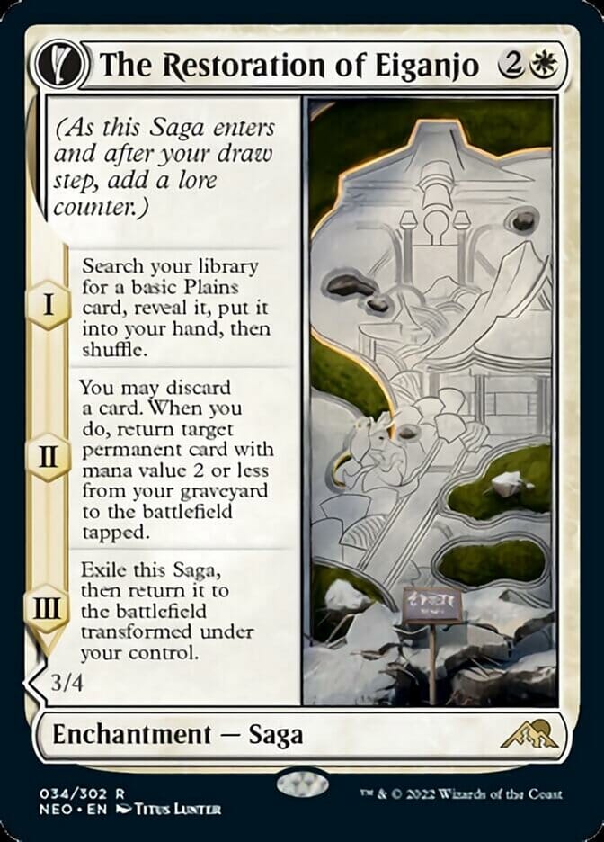 The Restoration of Eiganjo // Architect of Restoration [Kamigawa: Neon Dynasty] MTG Single Magic: The Gathering  | Multizone: Comics And Games