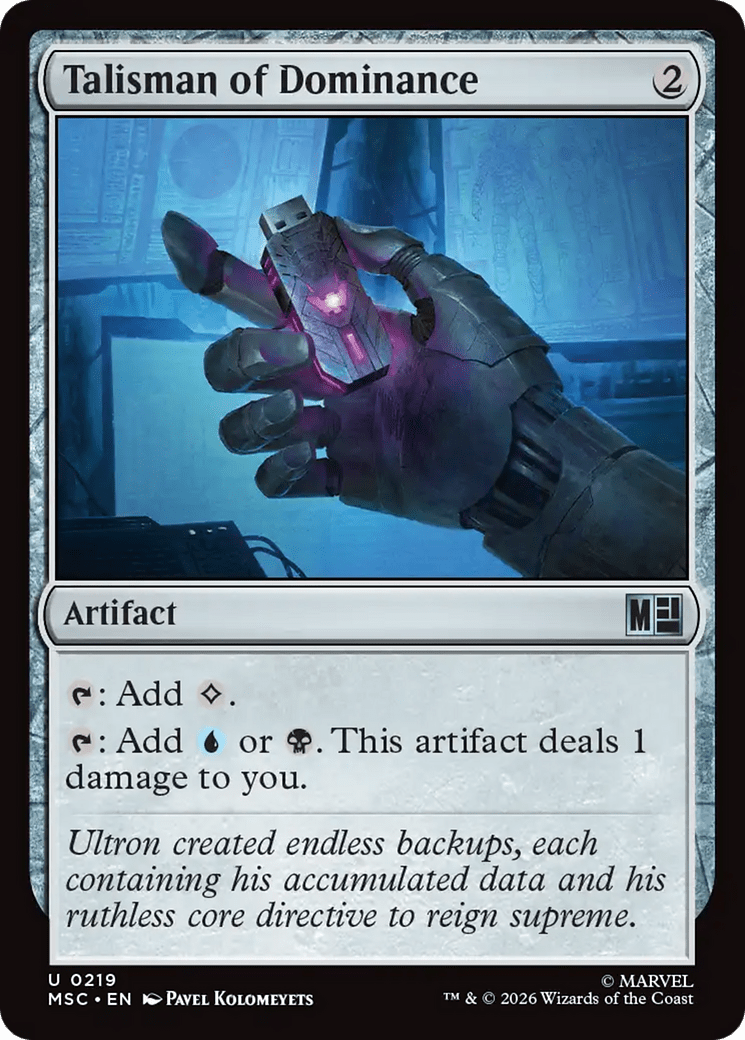 Talisman of Dominance (Surge Foil) [Marvel Super Heroes Commander] MTG Single Magic: The Gathering  | Multizone: Comics And Games