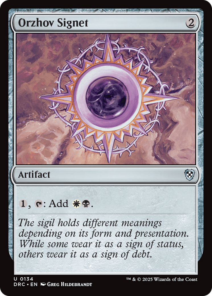 Orzhov Signet [Aetherdrift Commander] MTG Single Magic: The Gathering  | Multizone: Comics And Games