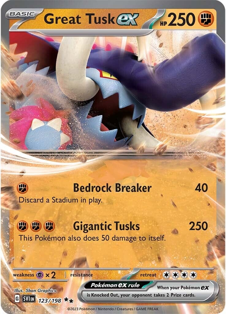Great Tusk ex (123/198) [Scarlet & Violet: Base Set] Pokemon Single Pokémon  | Multizone: Comics And Games