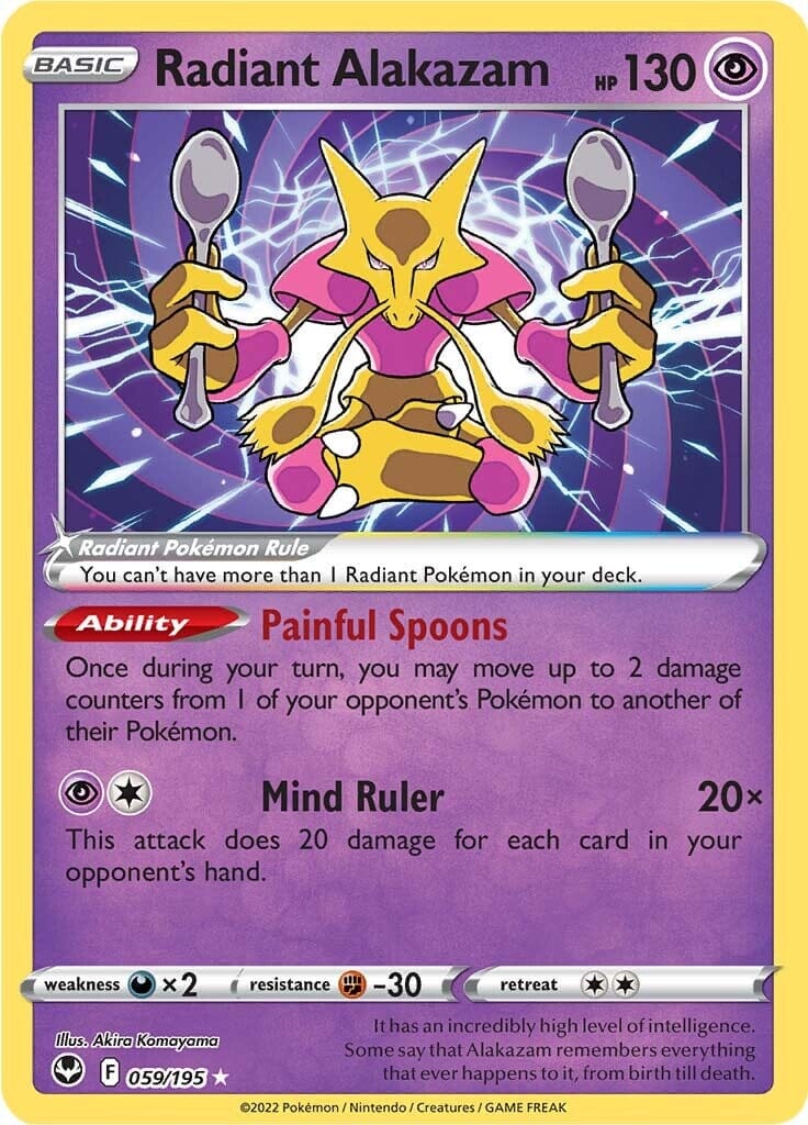Radiant Alakazam (059/195) [Sword & Shield: Silver Tempest] Pokemon Single Pokémon  | Multizone: Comics And Games