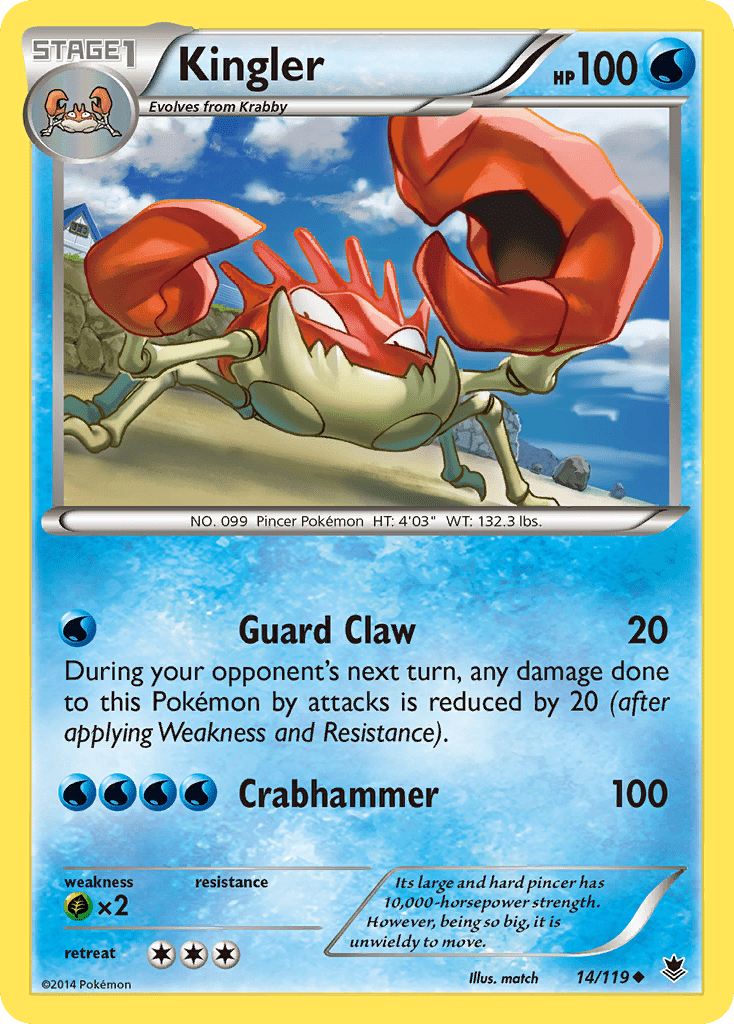 Kingler (14/119) [XY: Phantom Forces] Pokemon Single Pokémon  | Multizone: Comics And Games