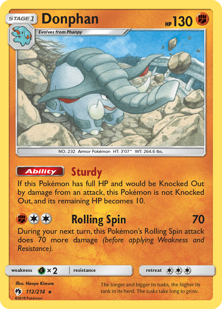 Donphan (112/214) [Sun & Moon: Lost Thunder] Pokemon Single Pokémon  | Multizone: Comics And Games