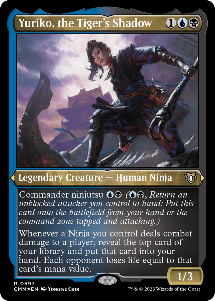 Yuriko, the Tiger's Shadow (Foil Etched) [Commander Masters] MTG Single Magic: The Gathering  | Multizone: Comics And Games
