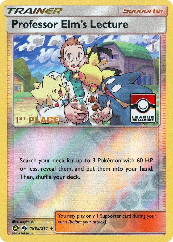 Professor Elm's Lecture (188a/214) (League Promo 1st Place) [Sun & Moon: Lost Thunder] Pokemon Single Pokémon  | Multizone: Comics And Games