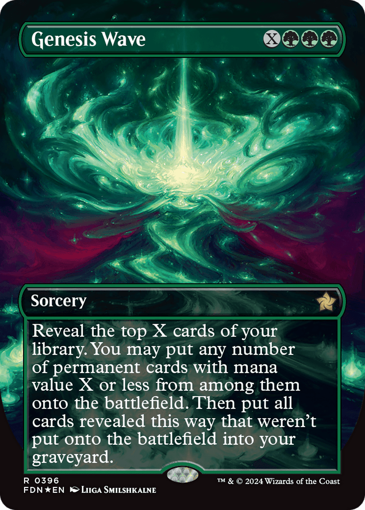 Genesis Wave (Borderless) (Mana Foil) [Foundations] MTG Single Magic: The Gathering  | Multizone: Comics And Games