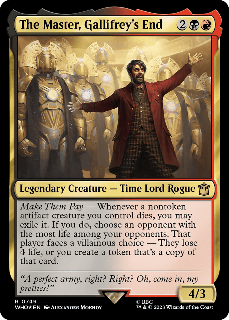The Master, Gallifrey's End (Surge Foil) [Doctor Who] MTG Single Magic: The Gathering  | Multizone: Comics And Games