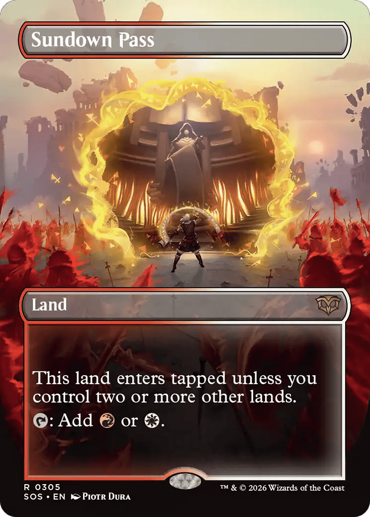 Sundown Pass (Borderless) [Secrets of Strixhaven] MTG Single Magic: The Gathering  | Multizone: Comics And Games