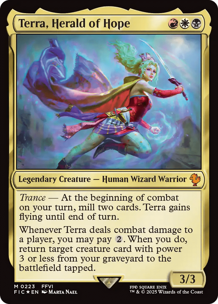 Terra, Herald of Hope (Surge Foil) [FINAL FANTASY Commander] MTG Single Magic: The Gathering  | Multizone: Comics And Games