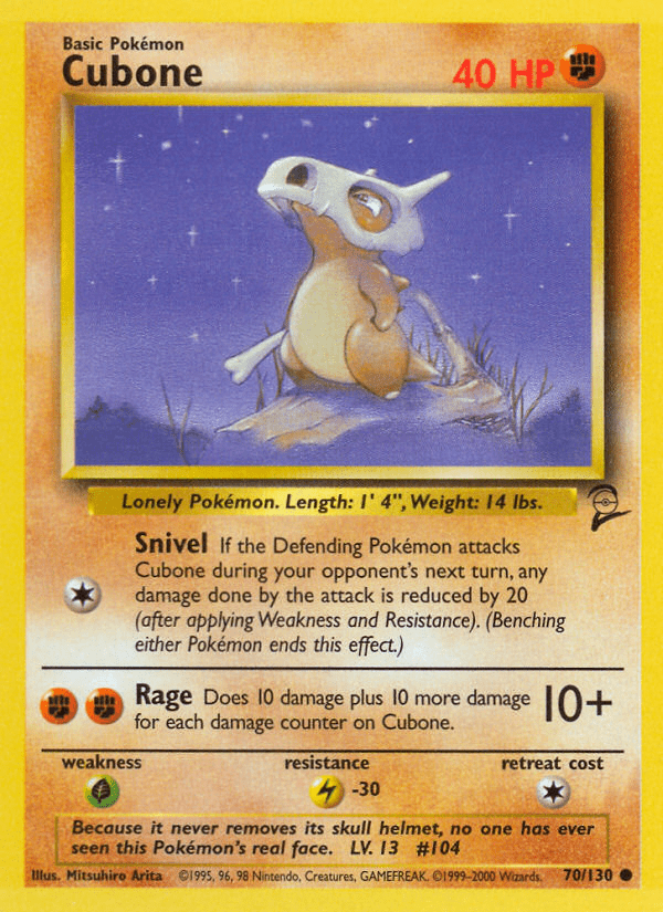 Cubone (70/130) [Base Set 2] Pokemon Single Pokémon  | Multizone: Comics And Games