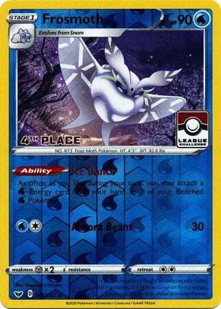 Frosmoth (064/202) (League Promo 4th Place) [Sword & Shield: Base Set] Pokemon Single Pokémon  | Multizone: Comics And Games