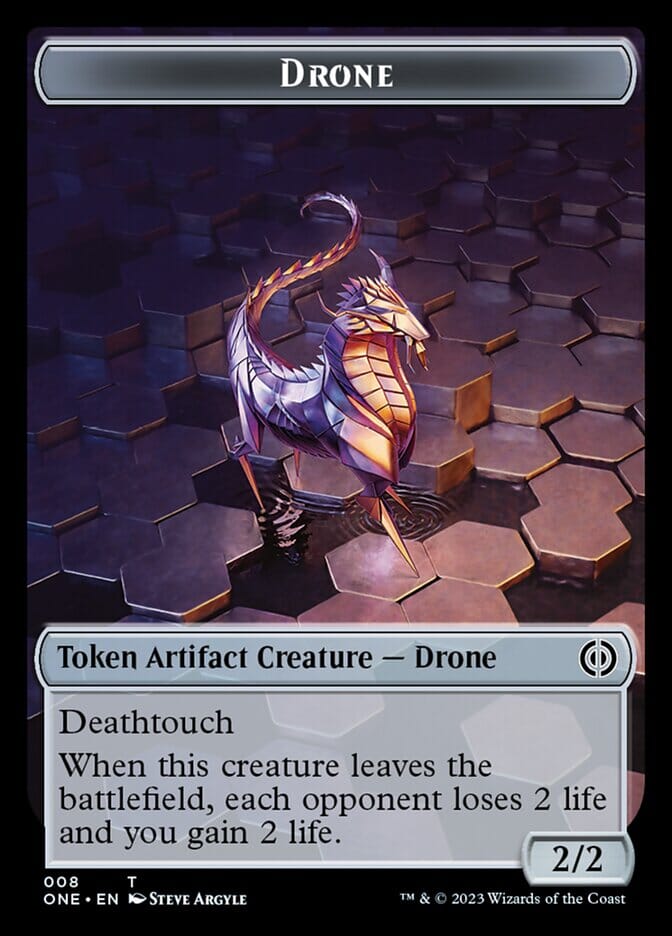 Rebel // Drone Double-Sided Token [Phyrexia: All Will Be One Tokens] MTG Single Magic: The Gathering  | Multizone: Comics And Games