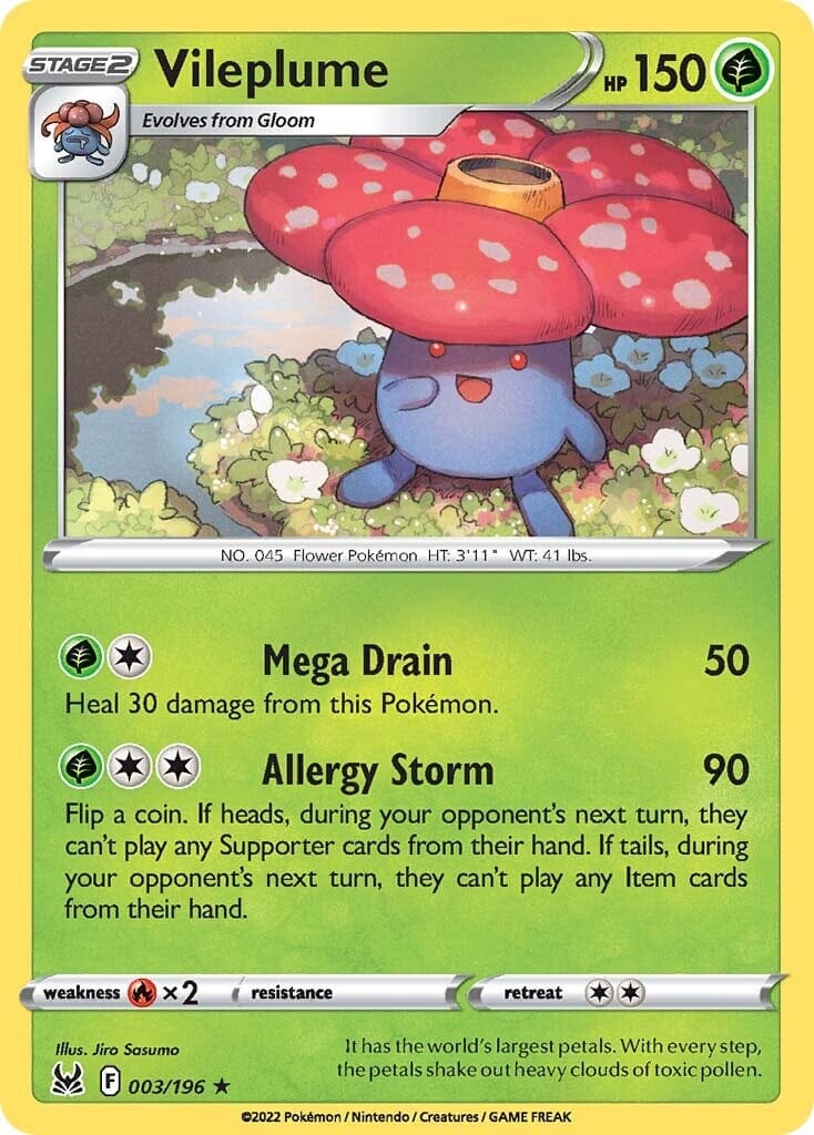 Vileplume (003/196) [Sword & Shield: Lost Origin] Pokemon Single Pokémon  | Multizone: Comics And Games