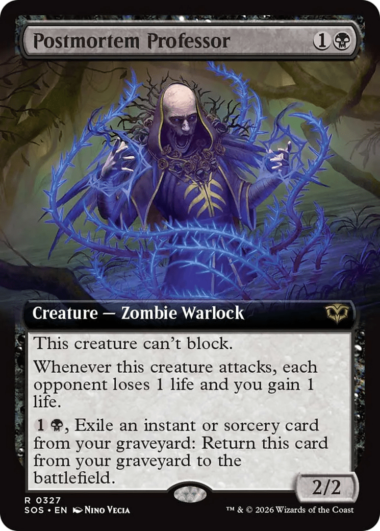 Postmortem Professor (Extended Art) [Secrets of Strixhaven] MTG Single Magic: The Gathering  | Multizone: Comics And Games