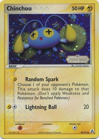 Chinchou (50/92) (Stamped) [EX: Legend Maker] Pokemon Single Pokémon  | Multizone: Comics And Games