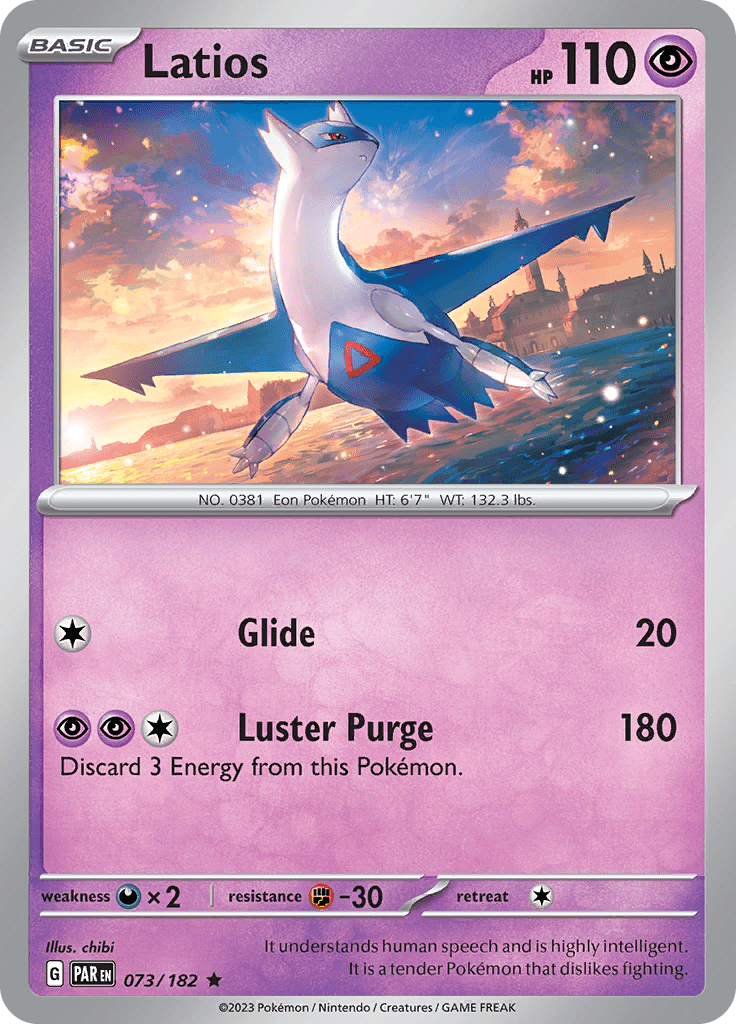 Latios (073/182) [Scarlet & Violet: Paradox Rift] Pokemon Single Pokémon  | Multizone: Comics And Games