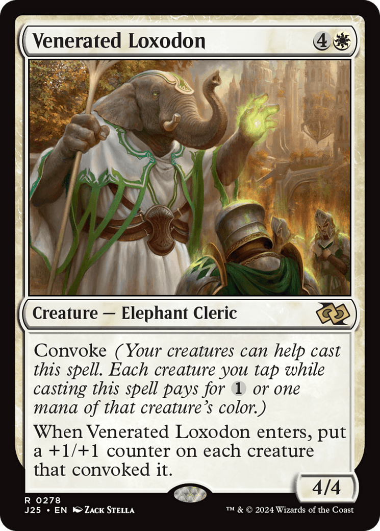 Venerated Loxodon [Foundations Jumpstart] MTG Single Magic: The Gathering  | Multizone: Comics And Games