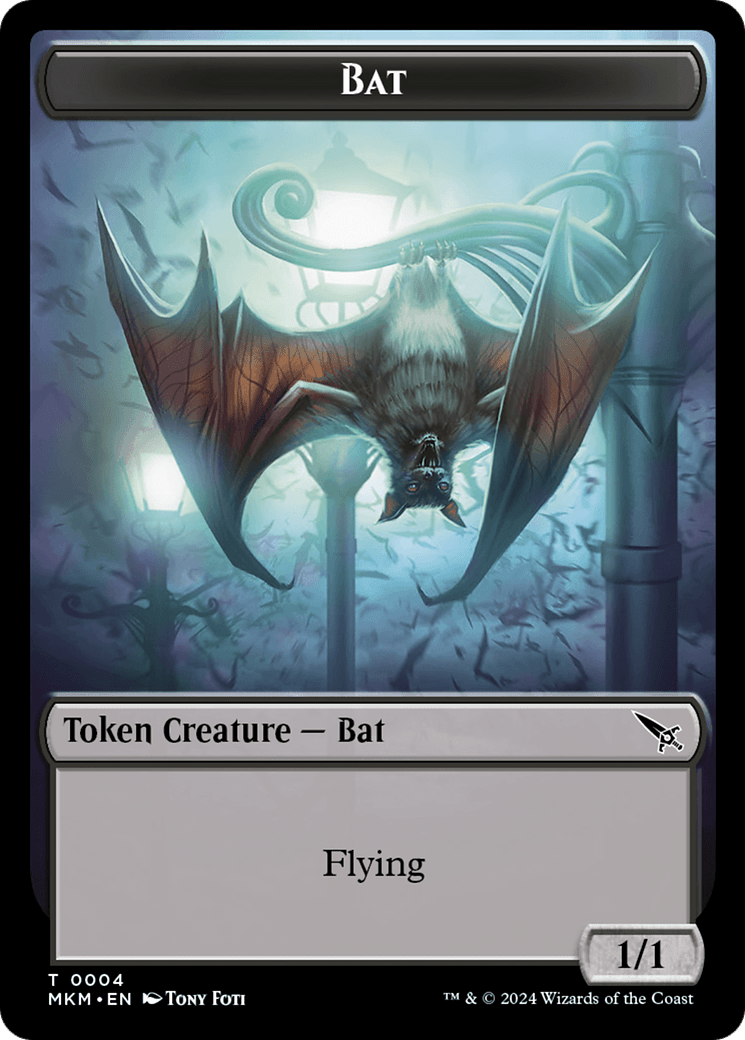 Bat Token [Murders at Karlov Manor Tokens] MTG Single Magic: The Gathering  | Multizone: Comics And Games