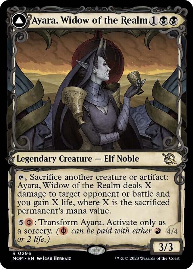 Ayara, Widow of the Realm // Ayara, Furnace Queen (Showcase Planar Booster Fun) [March of the Machine] MTG Single Magic: The Gathering  | Multizone: Comics And Games