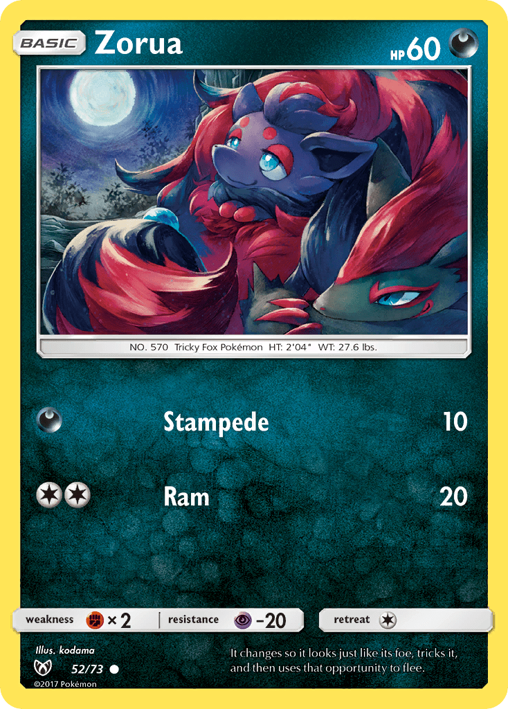 Zorua (52/73) [Sun & Moon: Shining Legends] Pokemon Single Pokémon  | Multizone: Comics And Games