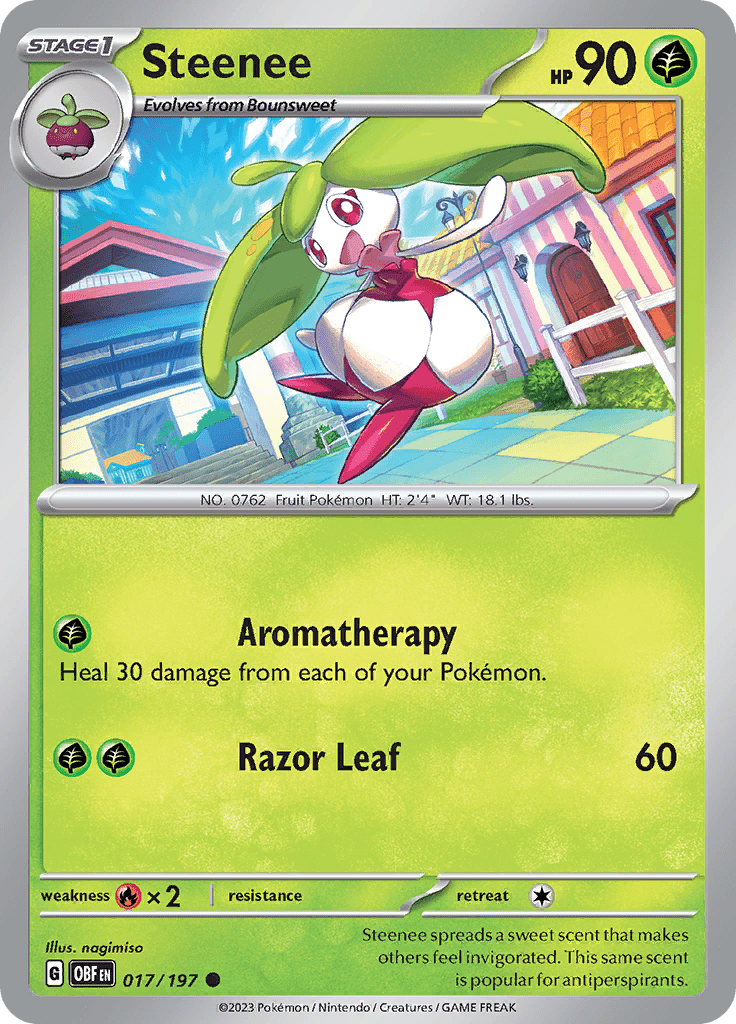 Steenee (017/197) [Scarlet & Violet: Obsidian Flames] Pokemon Single Pokémon  | Multizone: Comics And Games