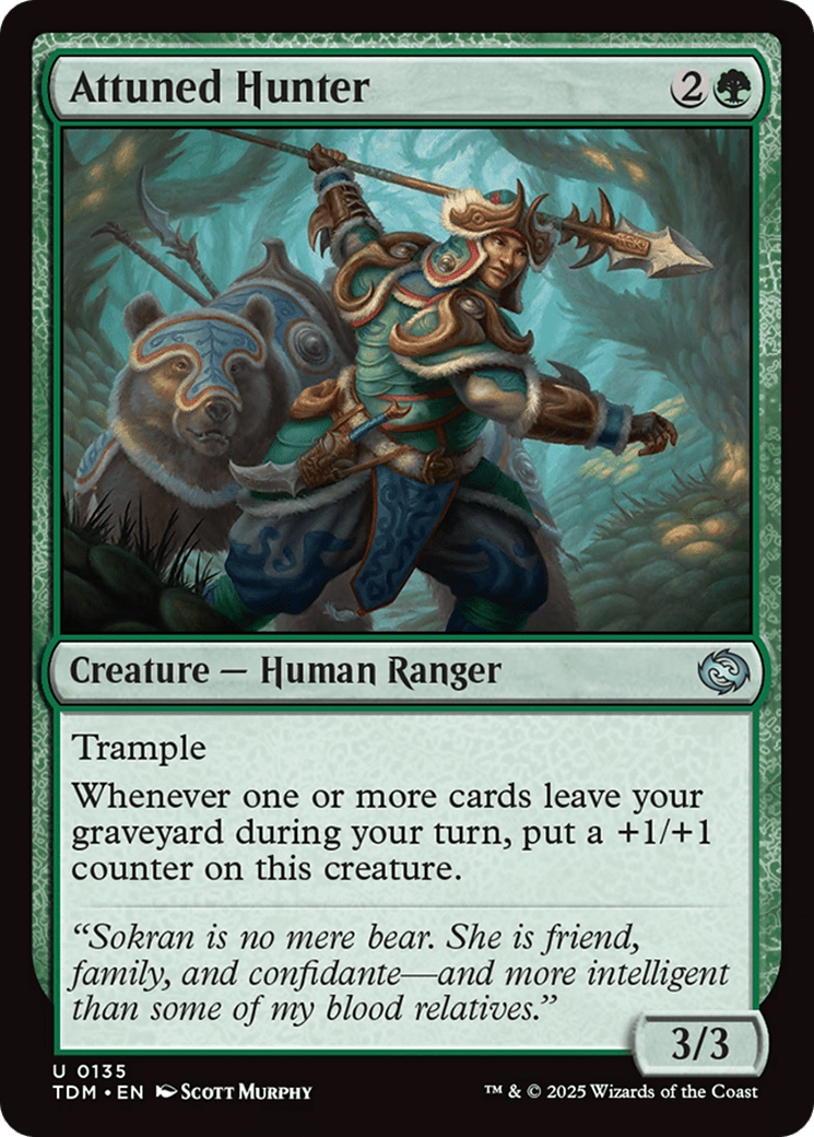Attuned Hunter [Tarkir: Dragonstorm] MTG Single Magic: The Gathering  | Multizone: Comics And Games
