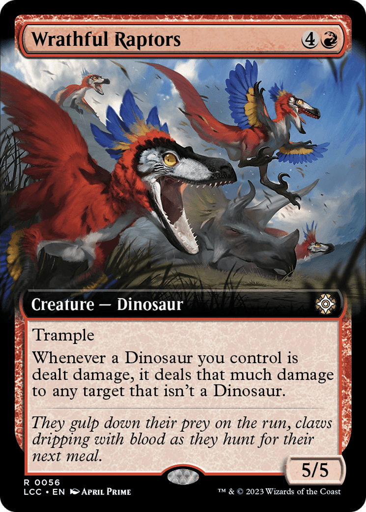 Wrathful Raptors (Extended Art) [The Lost Caverns of Ixalan Commander] MTG Single Magic: The Gathering  | Multizone: Comics And Games