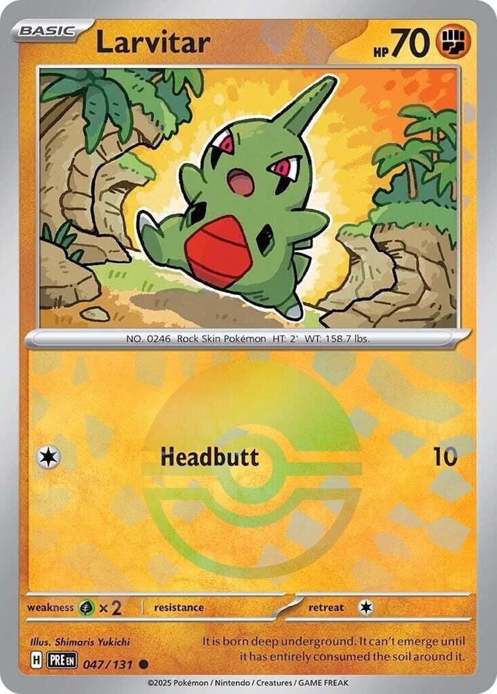 Larvitar (047/131) (Poke Ball Pattern) [Scarlet & Violet: Prismatic Evolutions] Pokemon Single Pokémon  | Multizone: Comics And Games