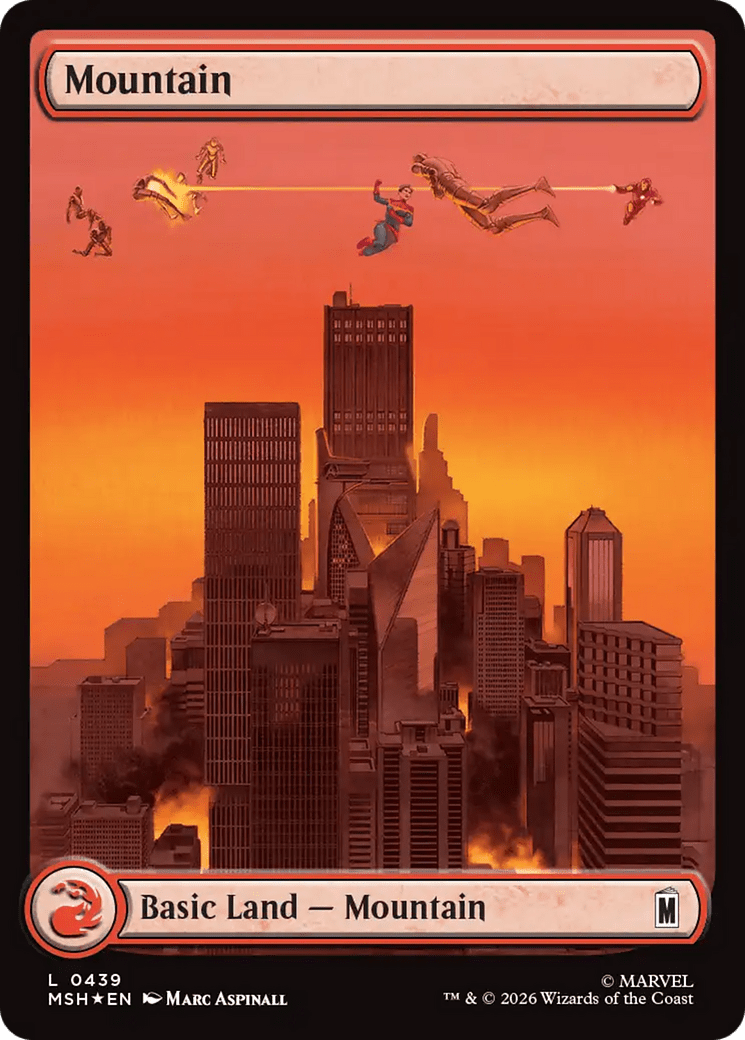 Mountain (0439) (Surge Foil) [Marvel Super Heroes] | Multizone: Comics And Games