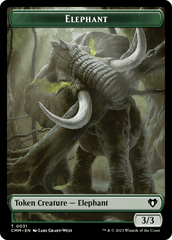 Treasure // Elephant Double-Sided Token [Commander Masters Tokens] MTG Single Magic: The Gathering  | Multizone: Comics And Games
