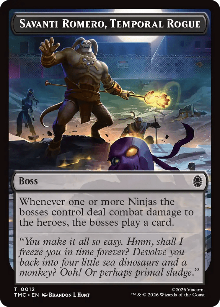 Savanti Romero, Temporal Rogue [Teenage Mutant Ninja Turtles Commander Tokens] MTG Single Magic: The Gathering  | Multizone: Comics And Games