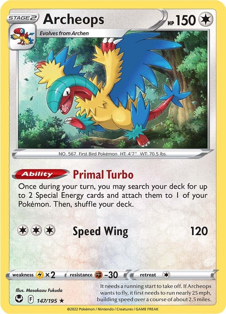 Archeops (147/195) (Theme Deck Exclusive) [Sword & Shield: Silver Tempest] Pokemon Single Pokémon  | Multizone: Comics And Games