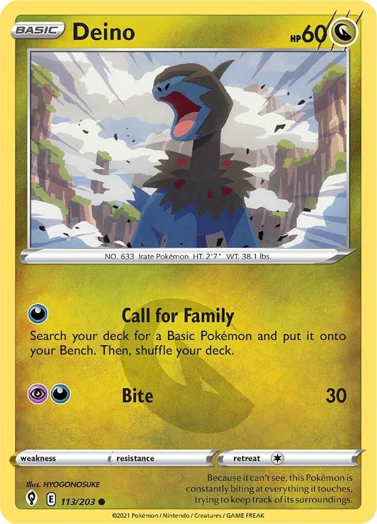 Deino (113/203) [Sword & Shield: Evolving Skies] Pokemon Single Pokémon  | Multizone: Comics And Games