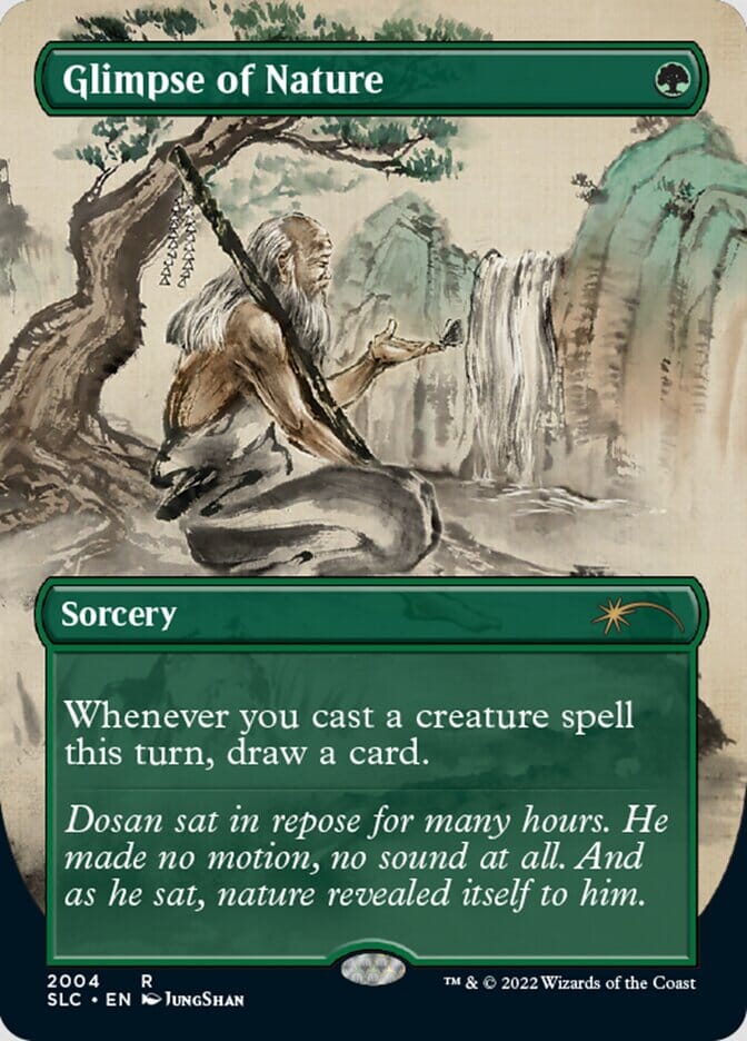 Glimpse of Nature (Borderless) [Secret Lair Countdown Kit] MTG Single Magic: The Gathering  | Multizone: Comics And Games