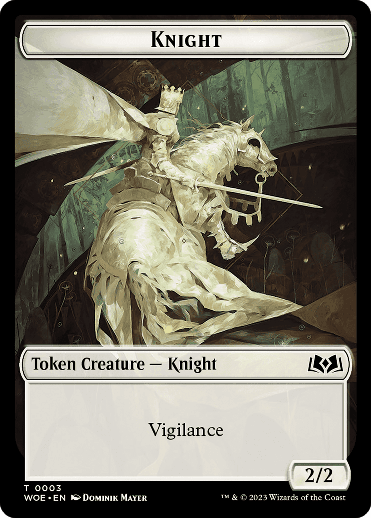 Knight // Food (0013) Double-Sided Token [Wilds of Eldraine Tokens] MTG Single Magic: The Gathering  | Multizone: Comics And Games