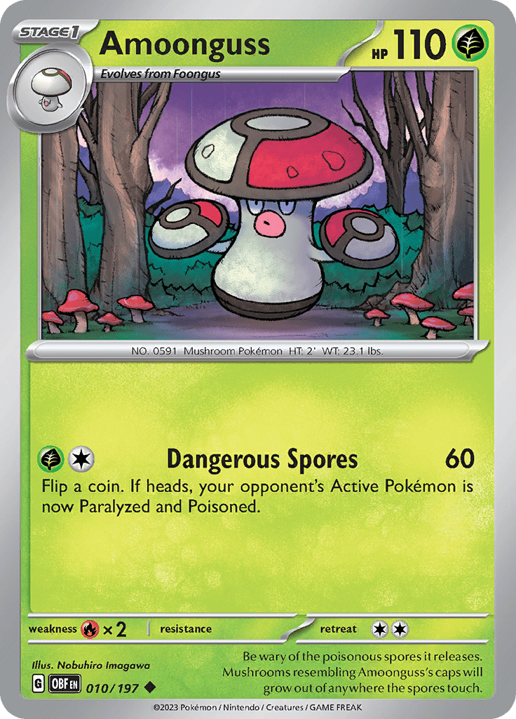 Amoonguss (010/197) [Scarlet & Violet: Obsidian Flames] Pokemon Single Pokémon  | Multizone: Comics And Games